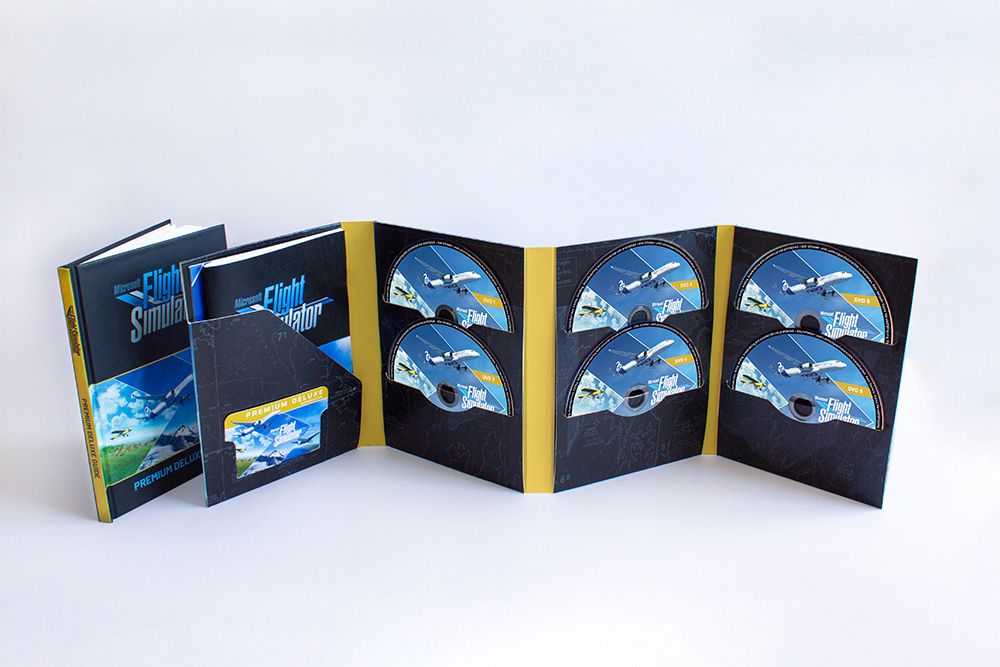 I 10 dischi inclusi in Microsoft Flight Simulator Premium Deluxe Retail Edition