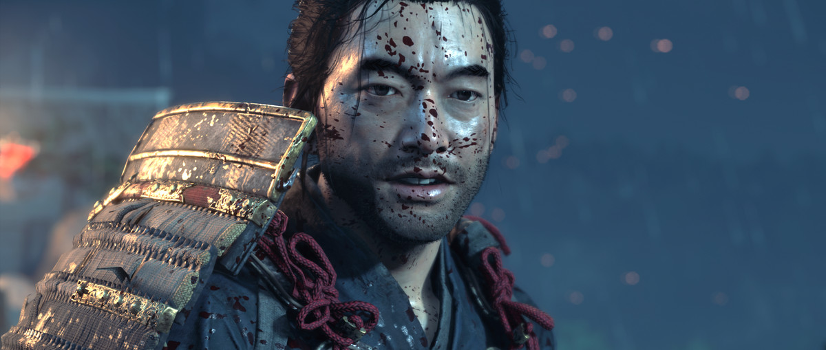 Un Jin insanguinato in Ghost of Tsushima