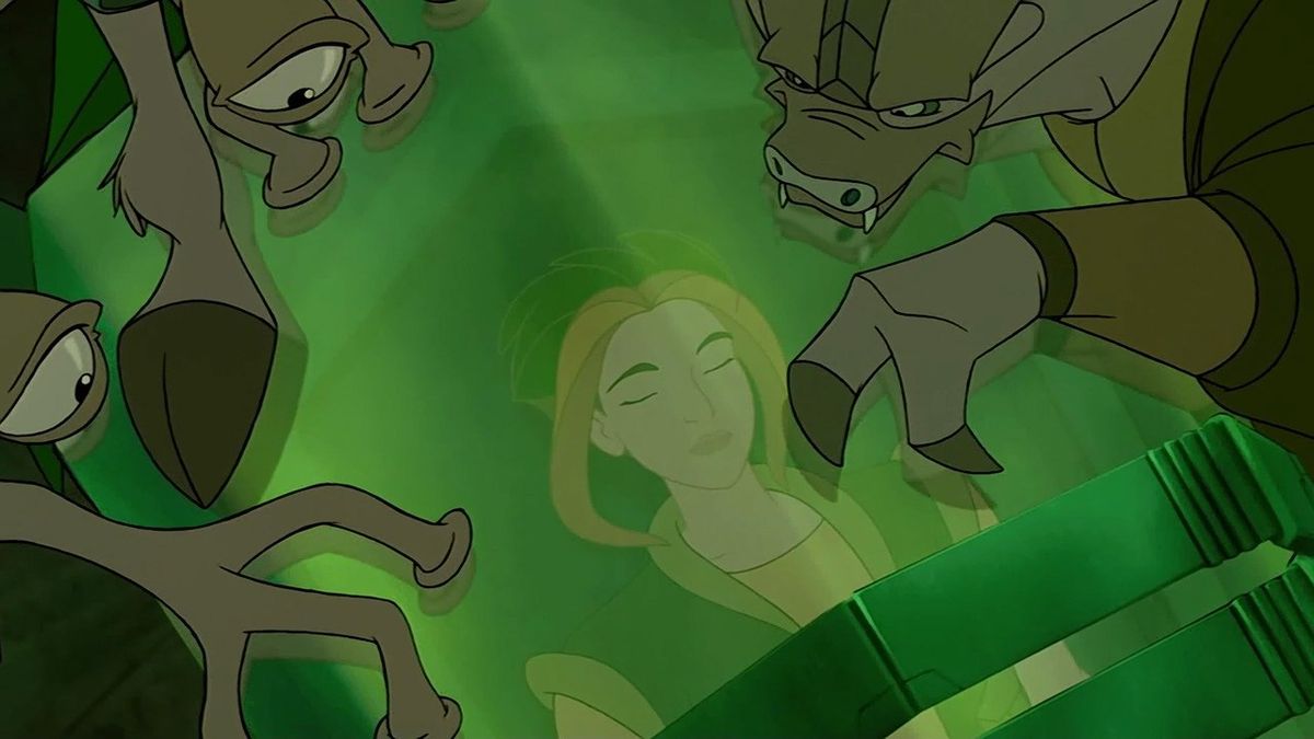 Akima intrappolato in qualche capsula di cristallo verde