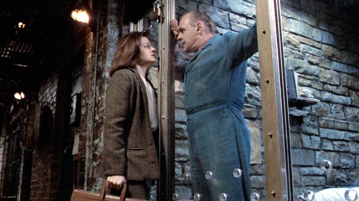 Jodie Foster e Anthony Hopkins in Il silenzio degli innocenti.