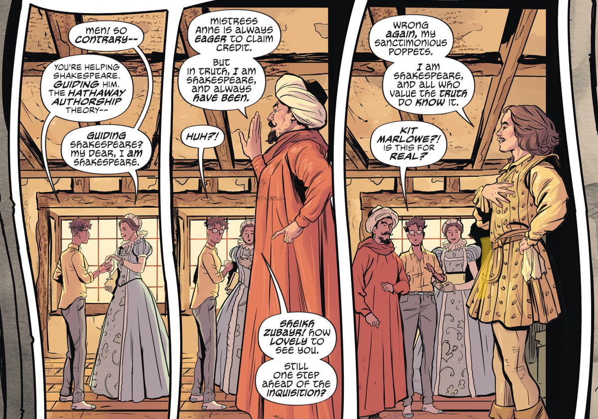 Lindy incontra Anne Hathaway, Sheikh Zubayr e Kit Marlowe, tutti proposti come il