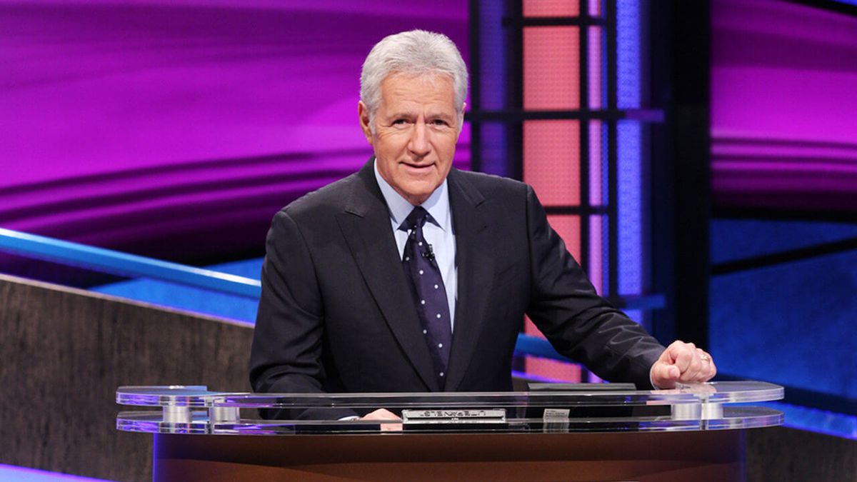 alex trebek hosting jeopardy