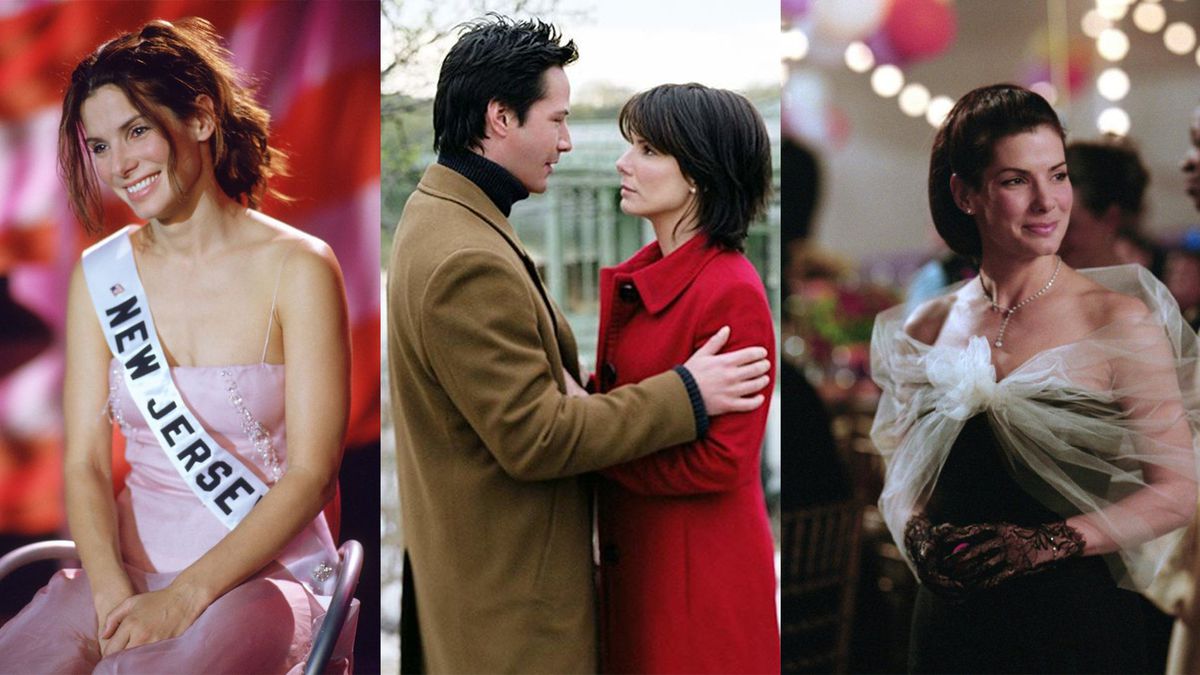 un insieme di screenshot di Miss Congeniality, The Lake House e Two Weeks Notice