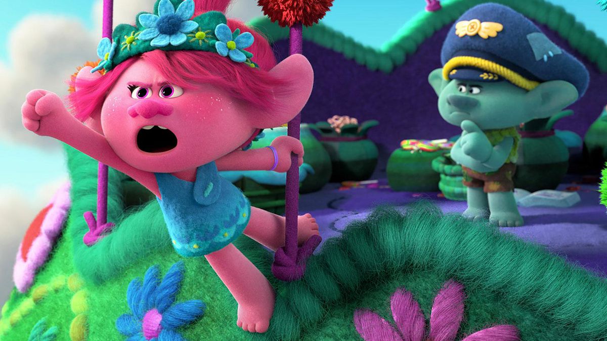 trolls world tour: la ragazza rosa che urla