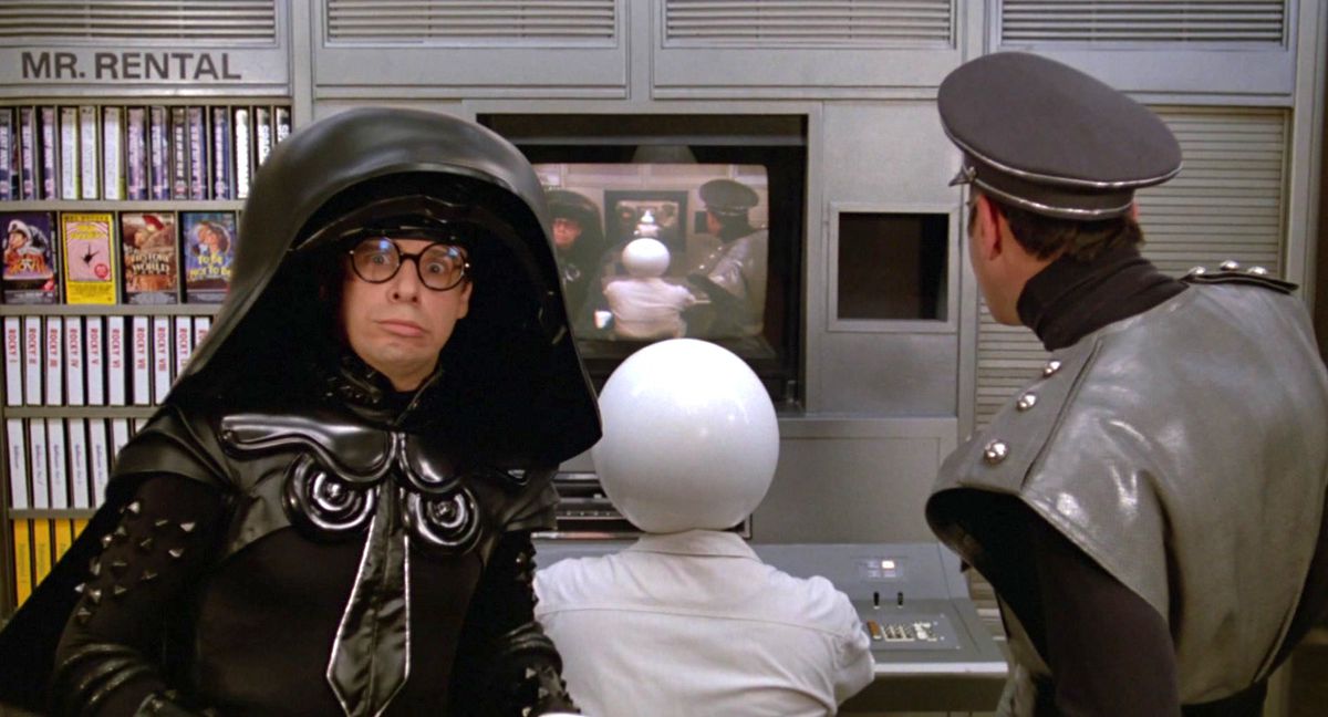 balle spaziali: il casco scuro guarda le palle spaziali su vhs