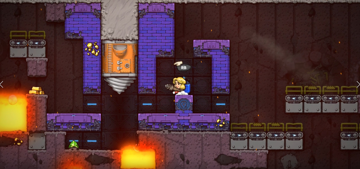 Il trapano nel vulcano di Spelunky 2