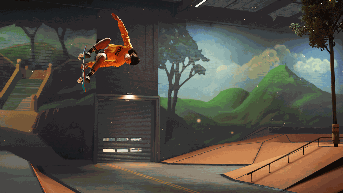 Skateboarder in aria