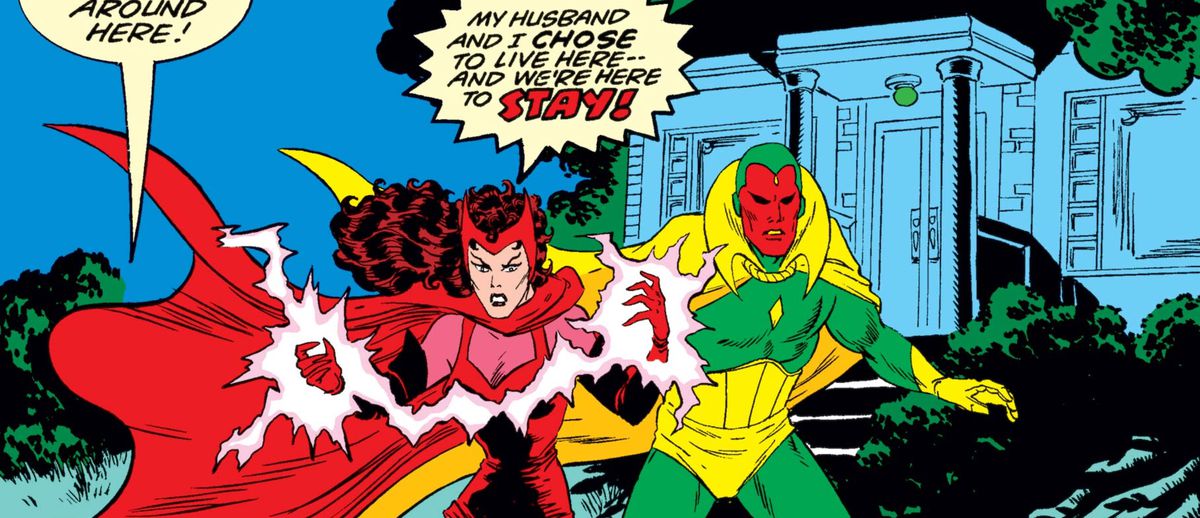 Forma la copertina di Vision and the Scarlet Witch # 4, Marvel Comics (1986).