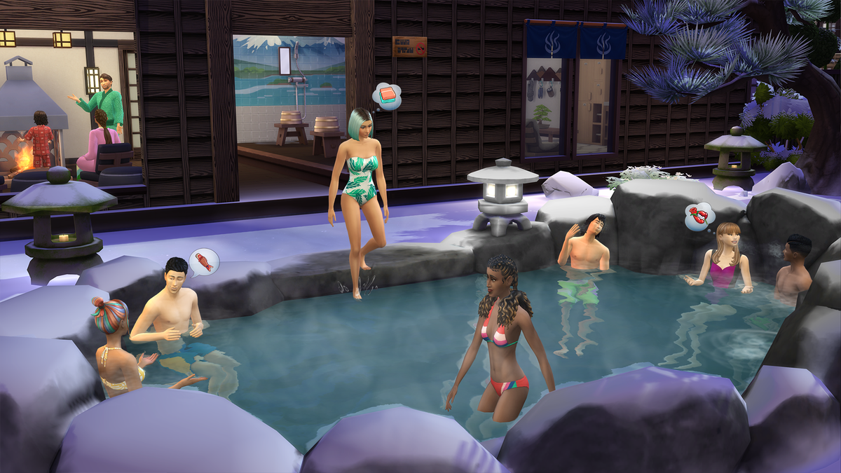 sims in un onsen