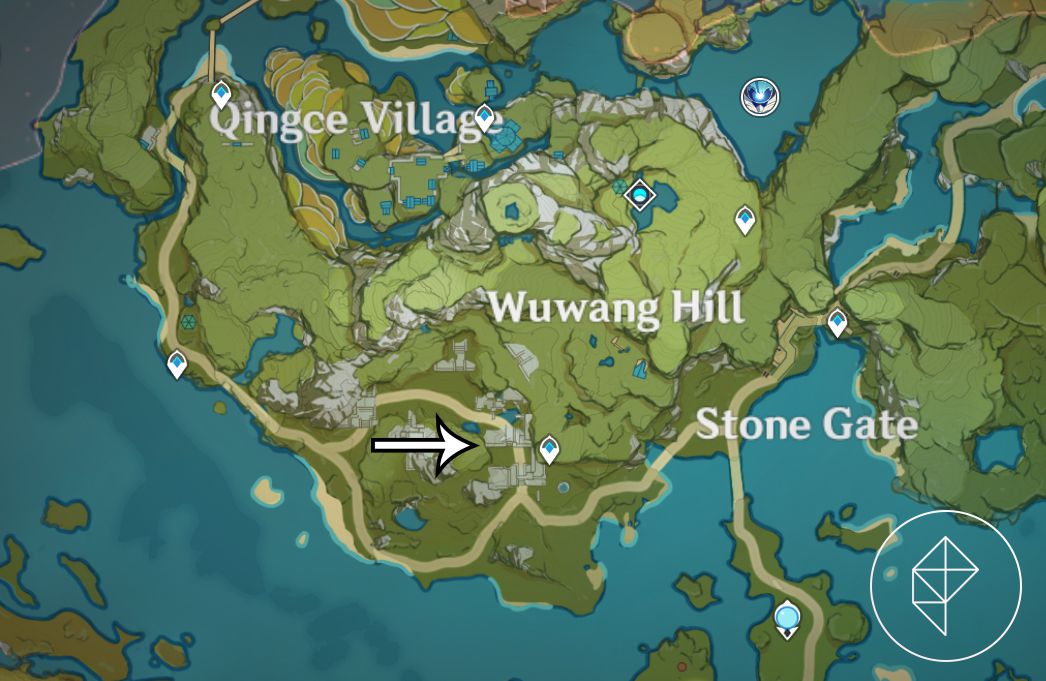 Il luogo di partenza della missione secondaria Il Chi di Guyun