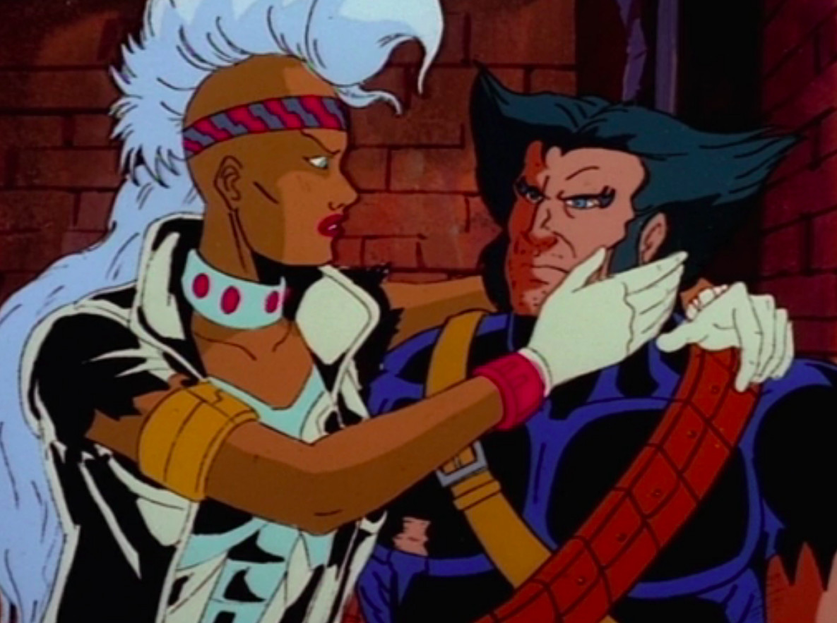 X-Men: The Animated Series: Mohawk Storm and Wolverine have a romantic moment