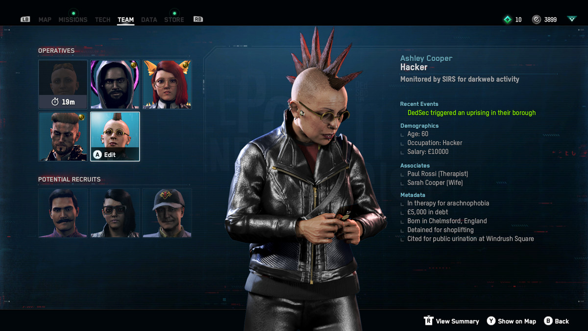 Il mohawk di 60 anni che sfoggia il queer punk di Watch Dogs: Legion