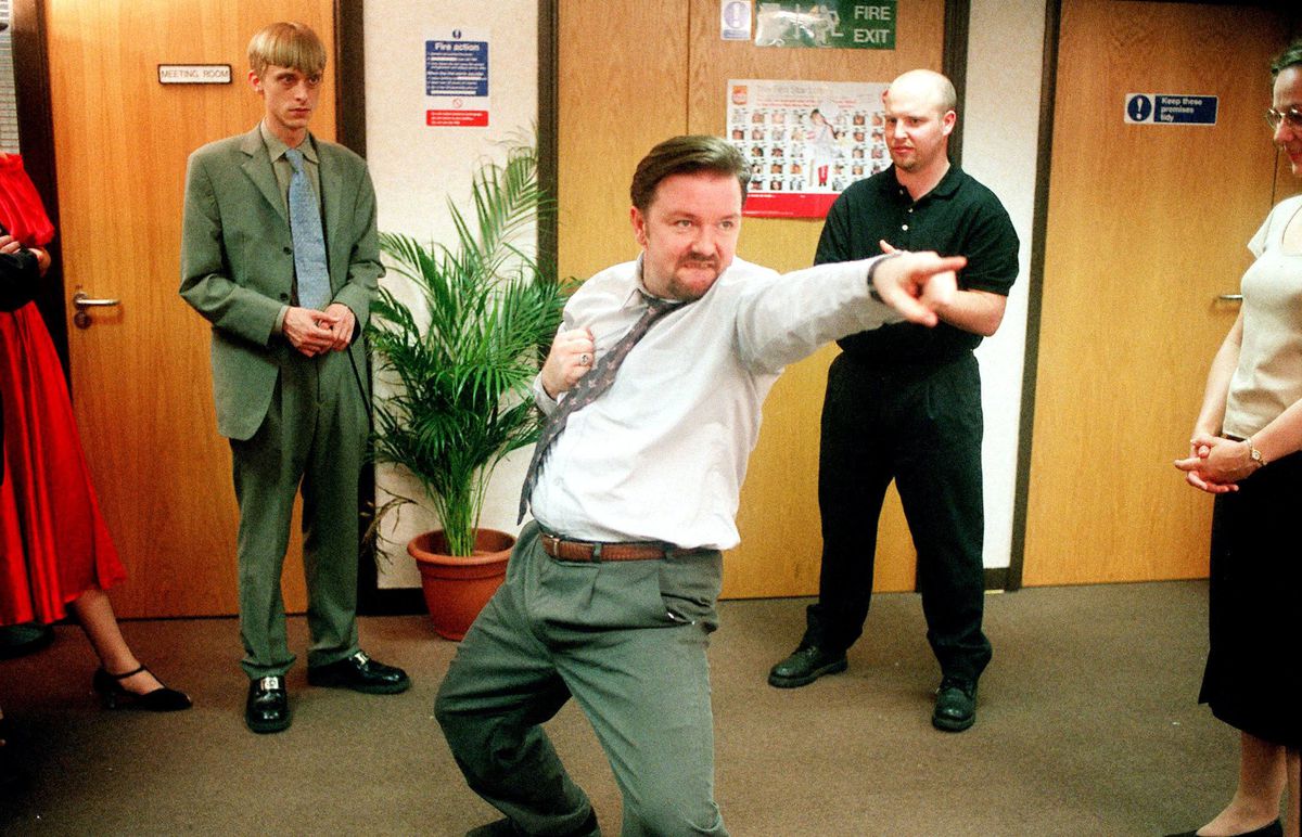 Ricky Gervais dances in The Office