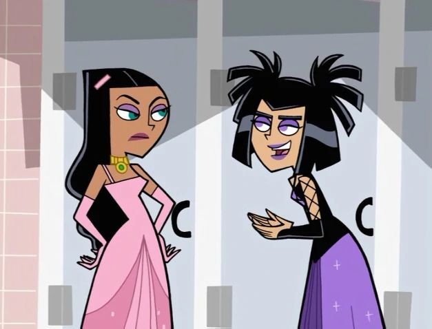girly paulina and goth sam in danny phantom