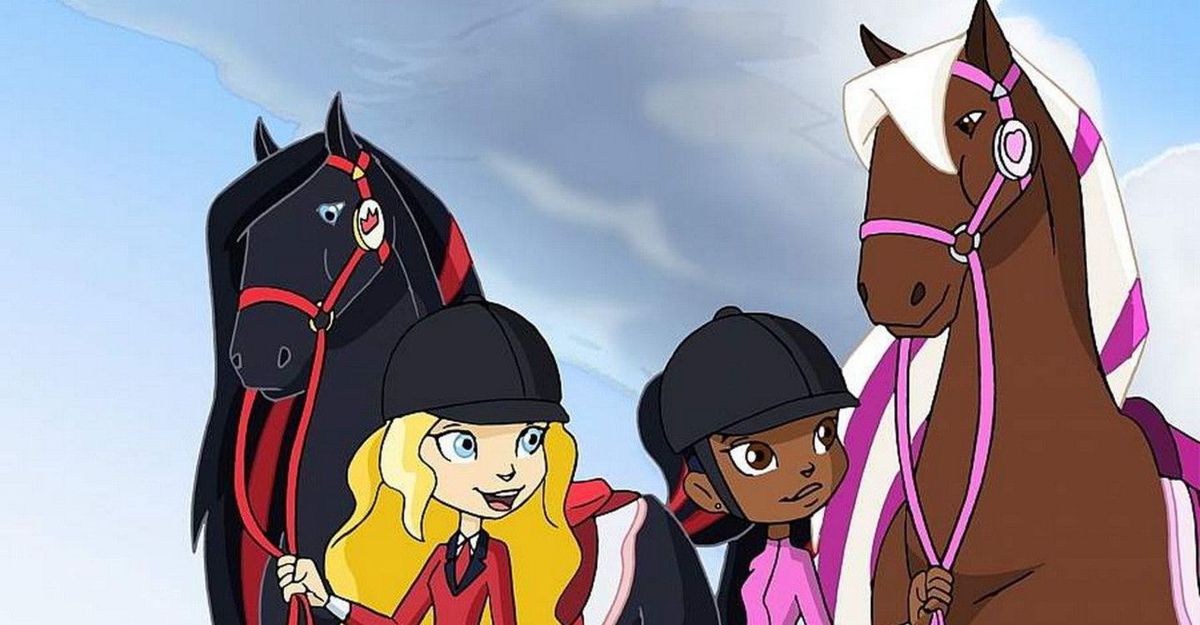 Horseland: due ragazze tengono i tubi per le redini