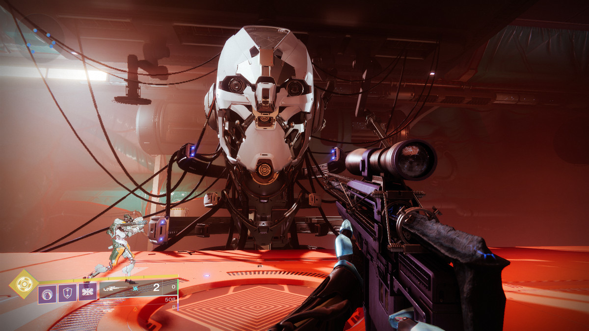 La grande testa Exo di Clovis AI di Destiny 2