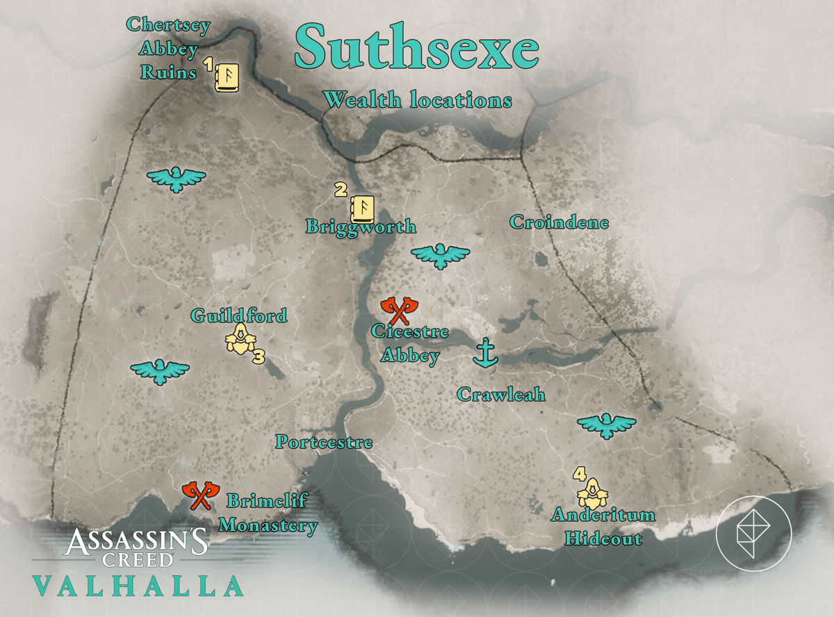 Suthsexe Wealth posizioni mappa