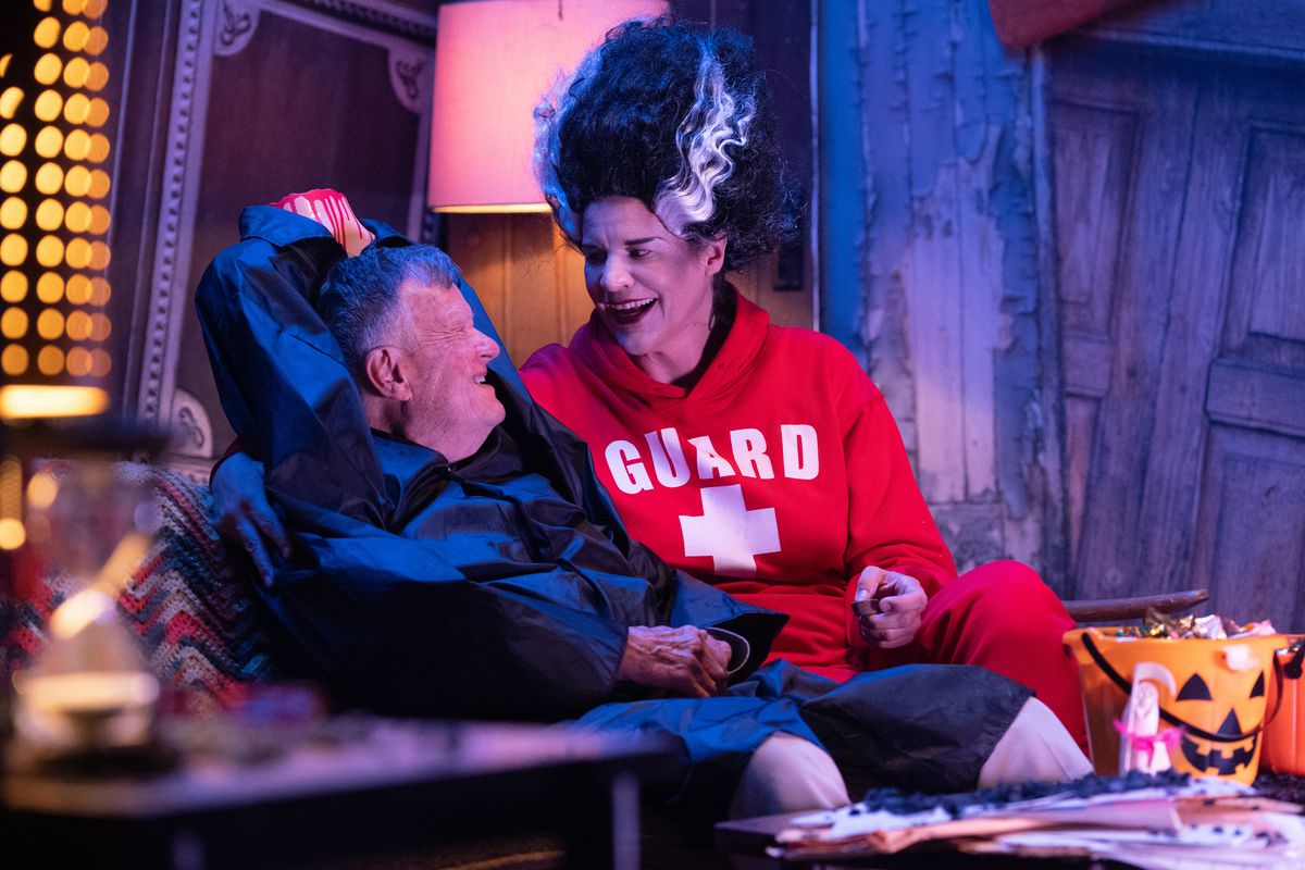 Dick e Kirsten Johnson nei loro costumi di Halloween