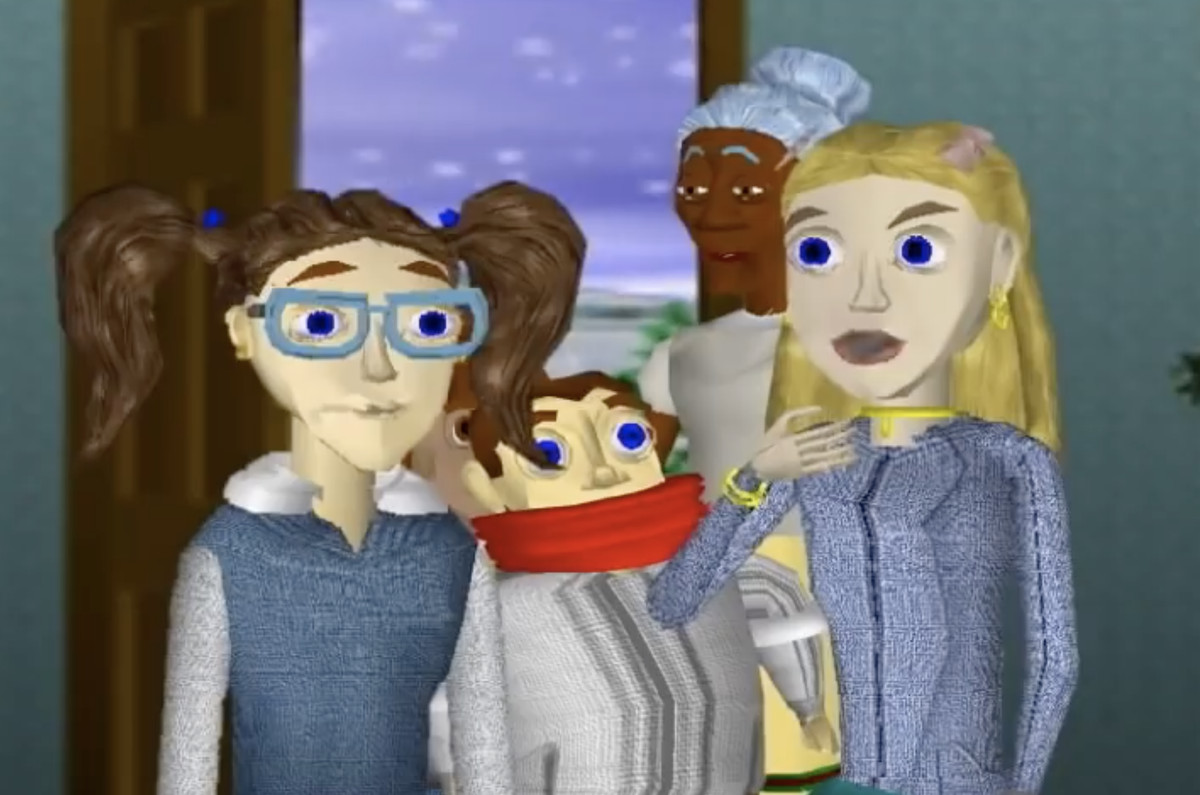 three children and an old woman in Rapsittie Street Kids: Believe in Santa