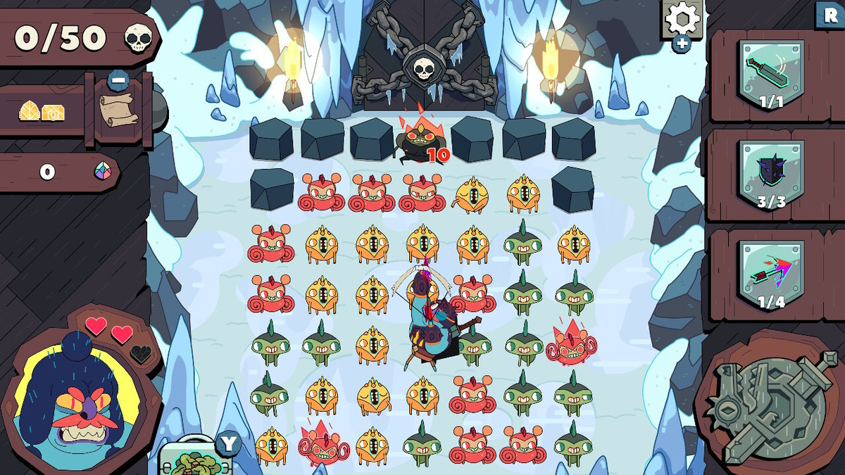 Livello Ice Cave di Grindstone su Nintendo Switch