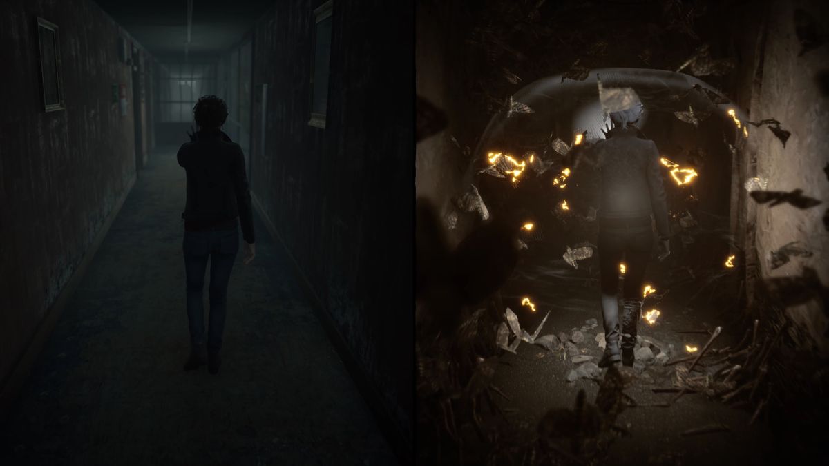 Marianne attraversa una porta in The Medium