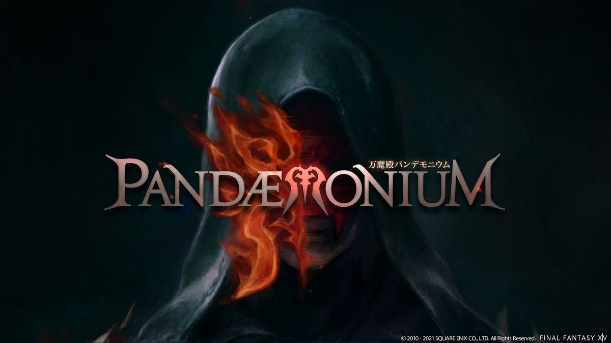 Lahabrea con la sua maschera, con sopra la scritta “Pandaemonium”