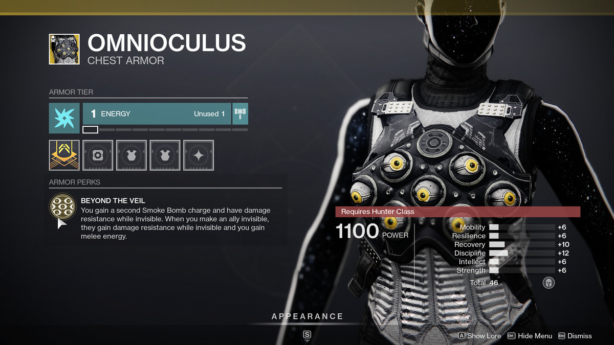 Descrizione di Omnioculus Destiny 2 Season of the Chosen