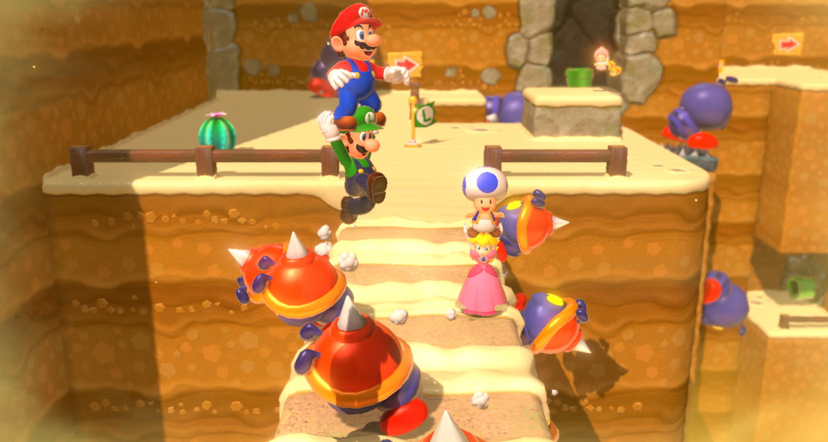 Mario e amici nel multiplayer di Super Mario 3D World