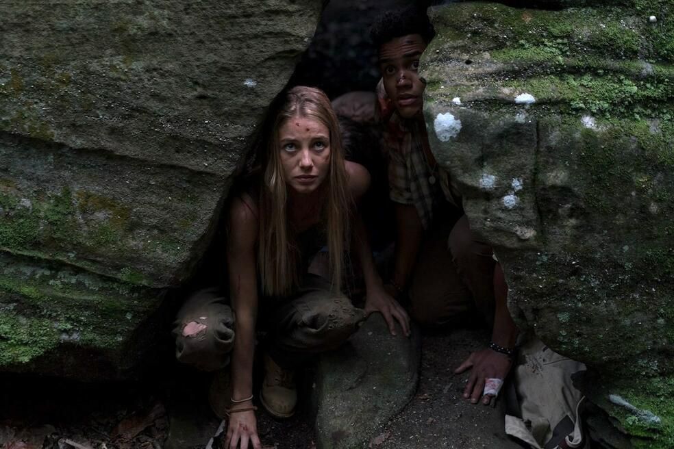 Charlotte Vega and Adain Bradley in Mike P. Nelson’s Wrong Turn reboot.