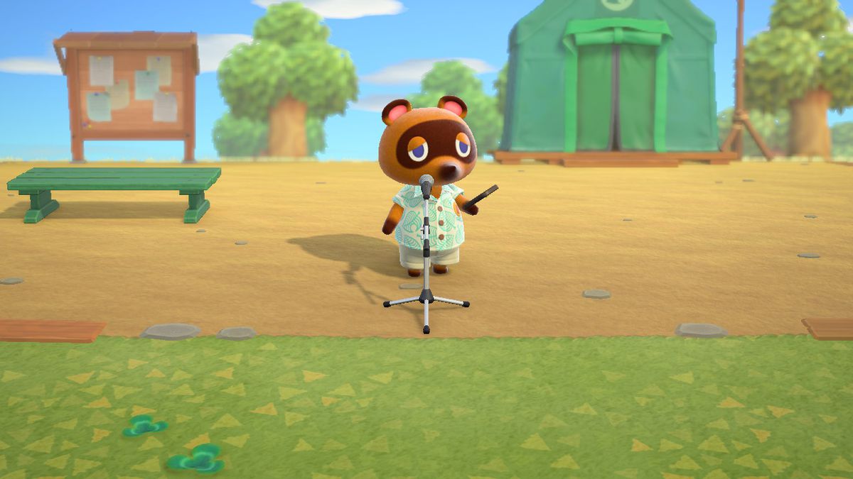 Tom Nook in Animal Crossing: New Horizons.