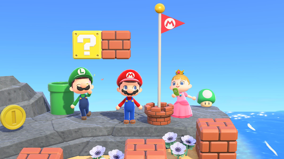 The Mario update for Animal Crossing New Horizons.