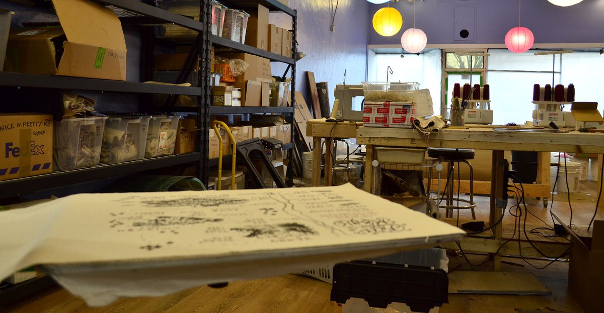 A Fall of Magic scroll in progress at Heart of the Deernicorn HQ in Olympia, Washington