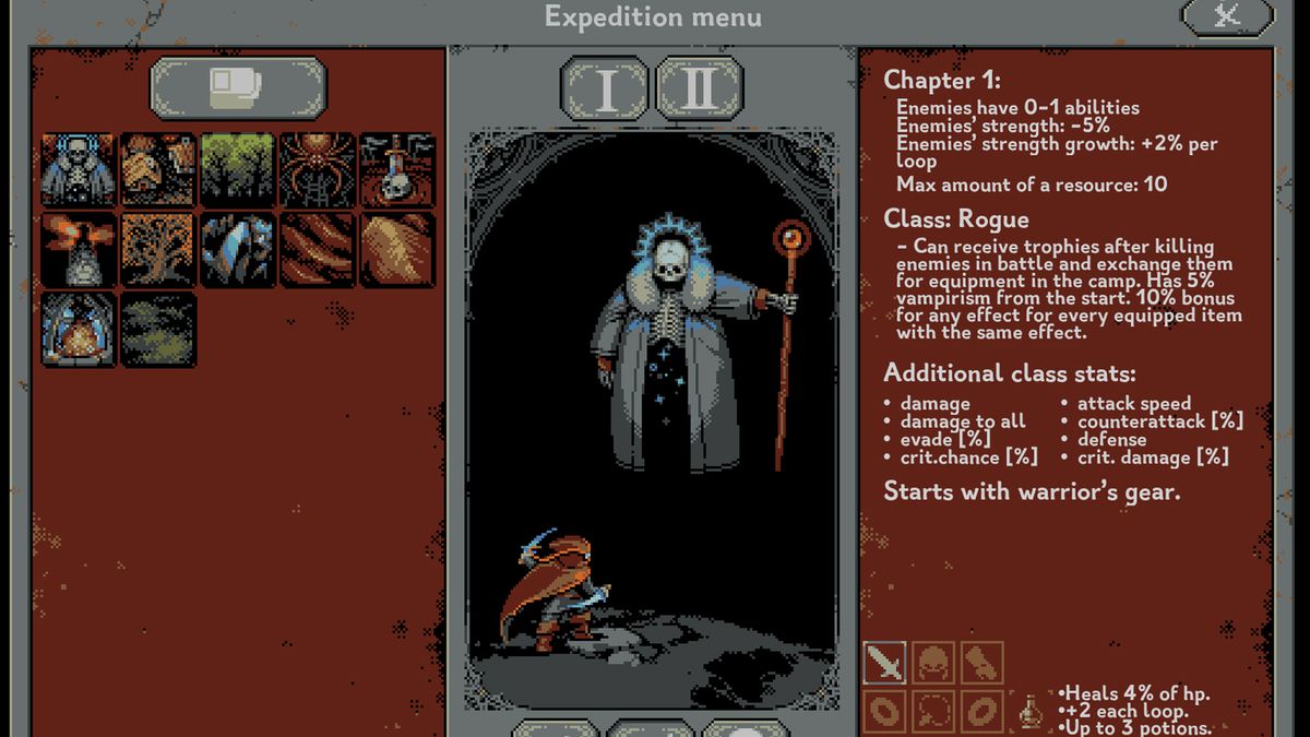 Guida alla classe di Loop Hero: Rogue