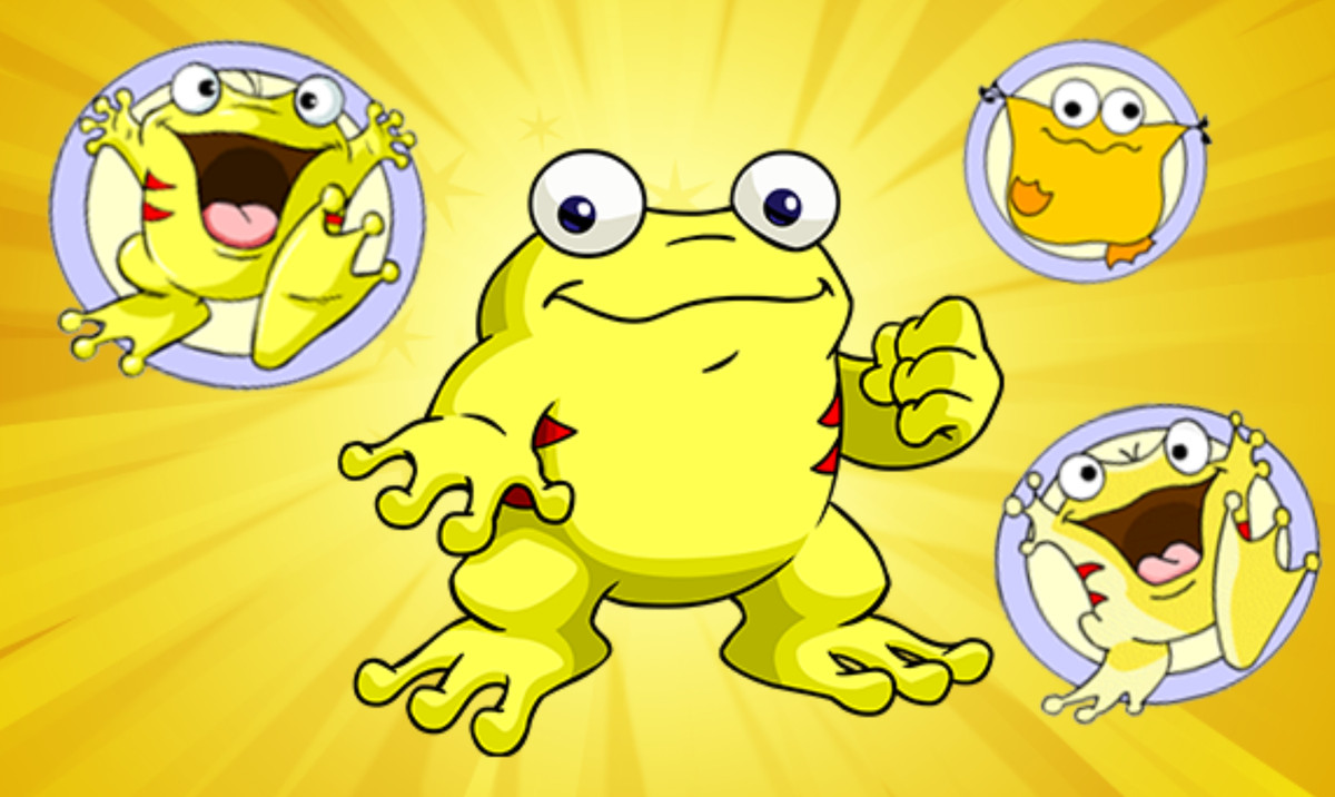 frog neopet in giallo
