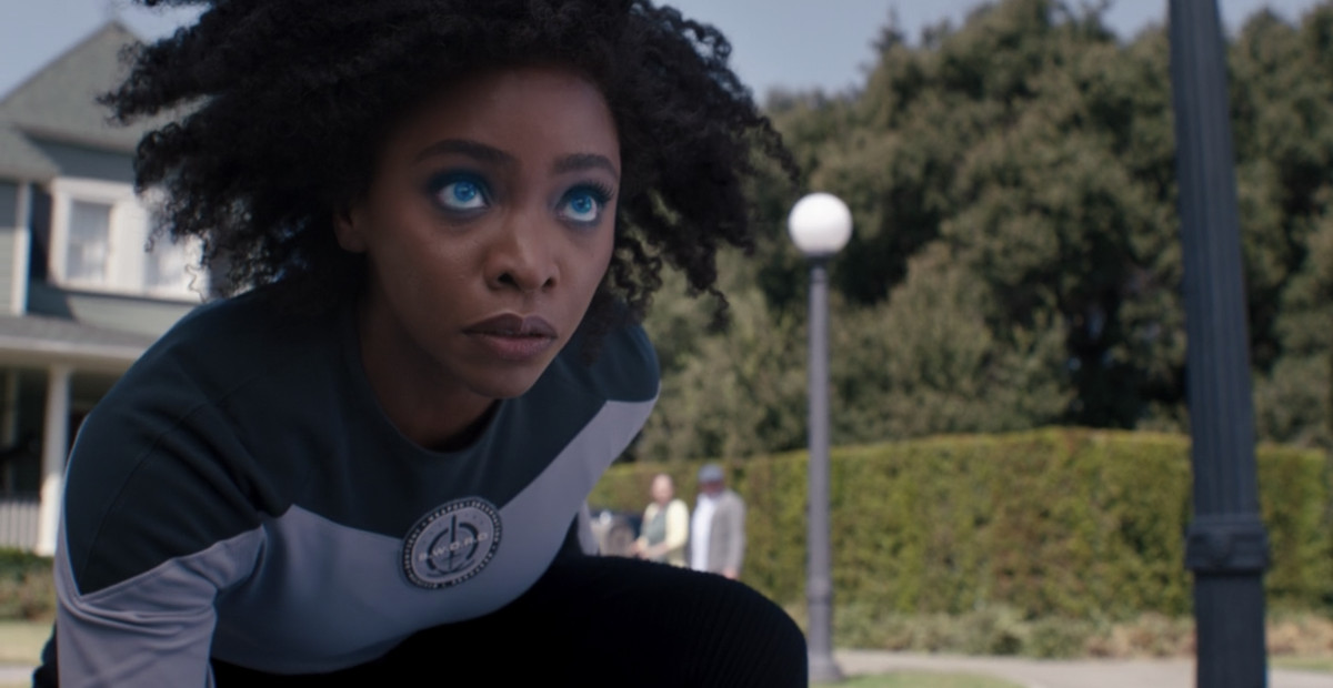 Monica Rambeau con gli occhi luccicanti in WandaVision.