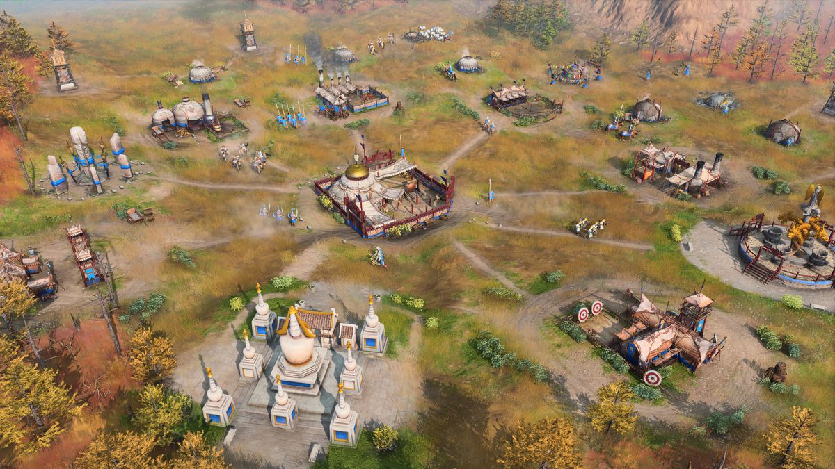 Un campo mongolo mobile in Age of Empires 4