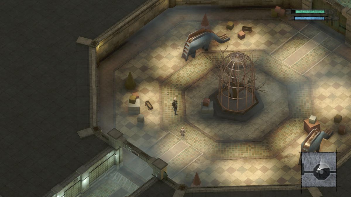 Il personaggio entra in un mondo simile a Diablo in Nier Replicant.