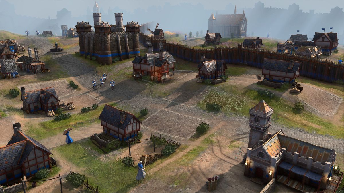 Una città inglese in Age of Empires 4