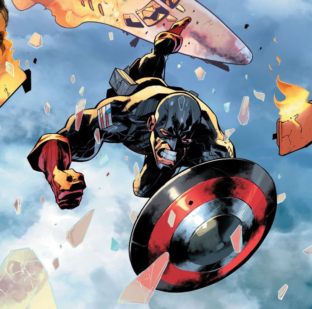 USAgent si tuffa in azione, il primo scudo nell'arte di Force Works # 1, Marvel Comics (2020)