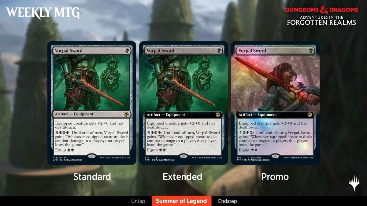 Vorpal Sword includerà anche una versione senza bordi con disegni alternativi.