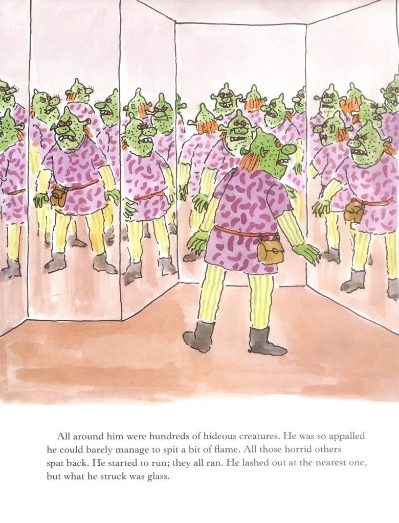 Shrek in una sala degli specchi