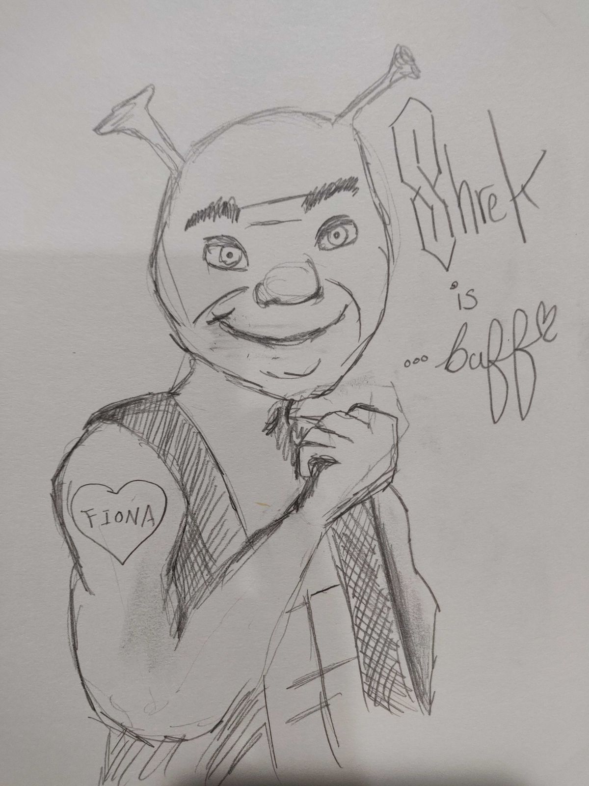 uno schizzo di buff shrek