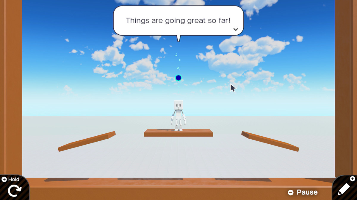 Schermata di riproduzione di Game Builder Garage