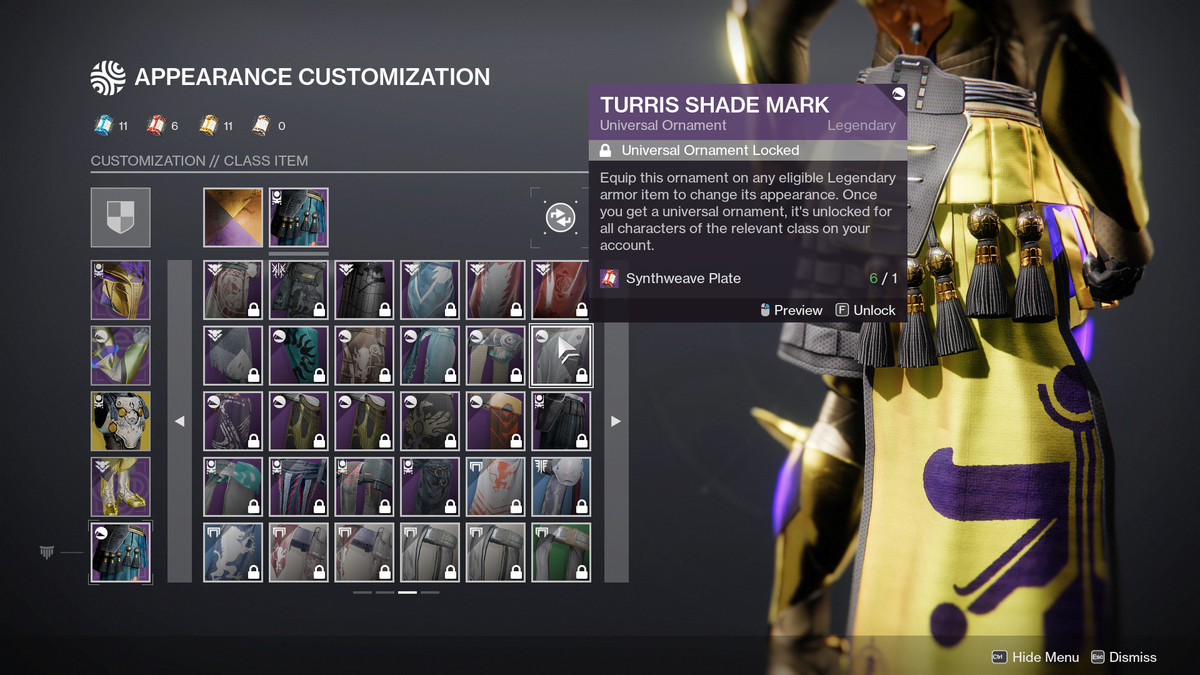 Menu Transmog di Destiny 2