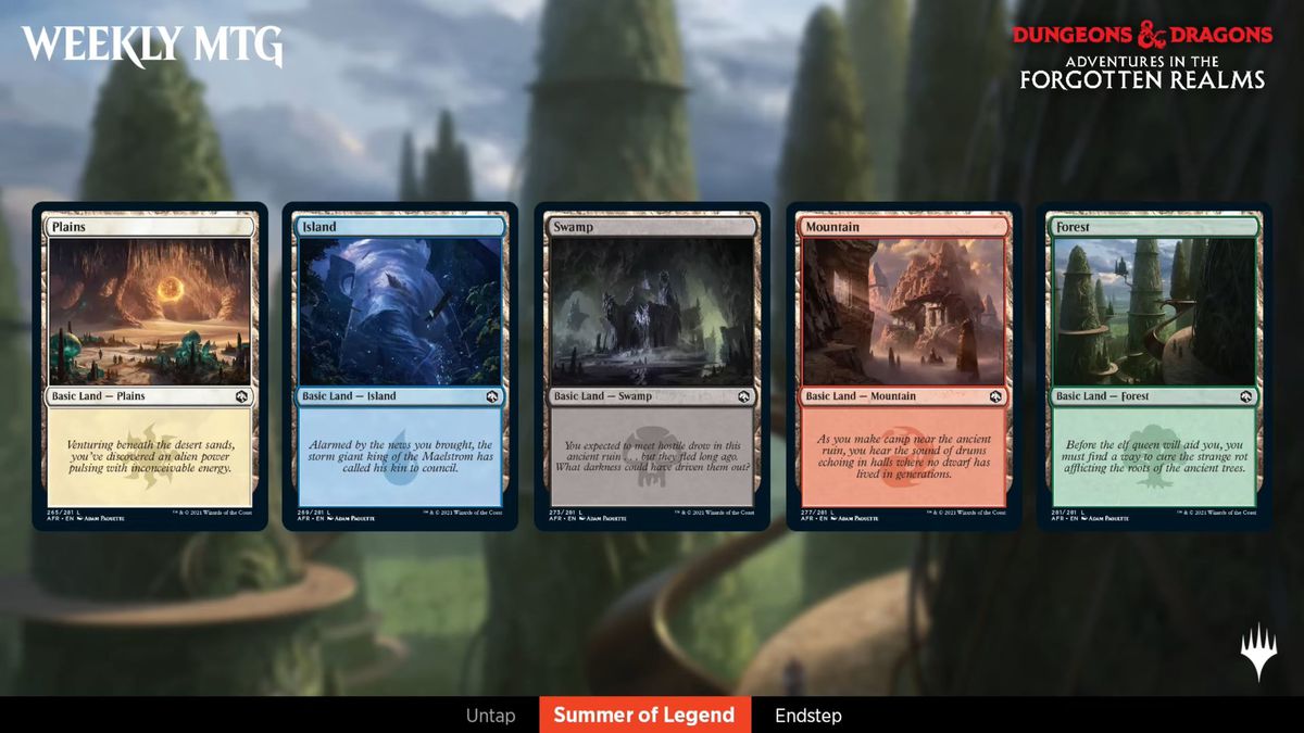 Cinque delle terre disponibili da Adventures in the Forgotten Realms. Sull'isola si legge: