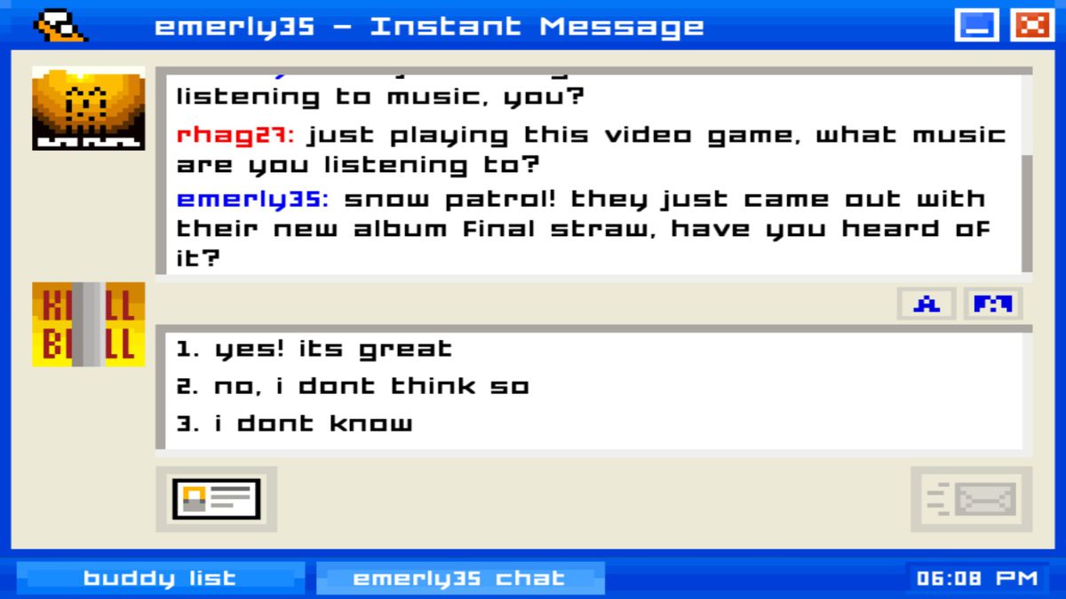 A Emily piace Snow Patrol in tutte e tre le partite di Emily Is Away