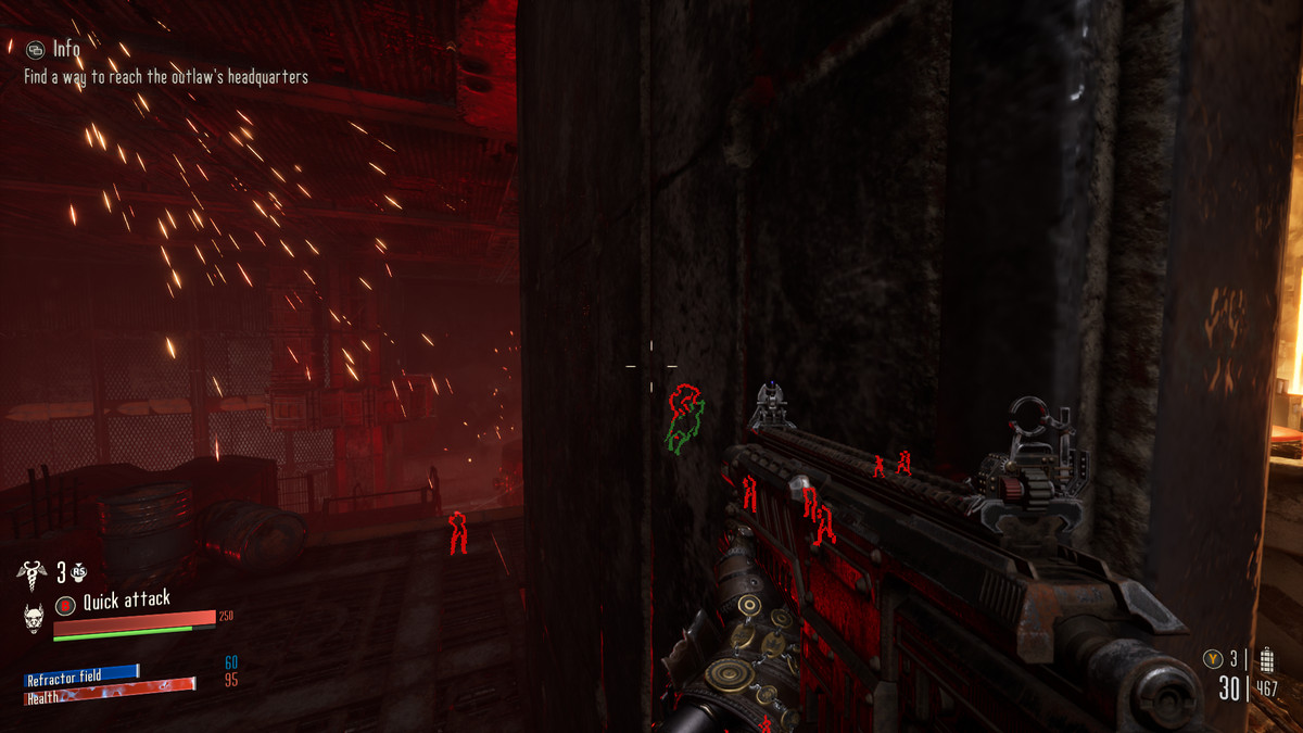 Nemici con contorno rosso in Necromunda: Hired Gun