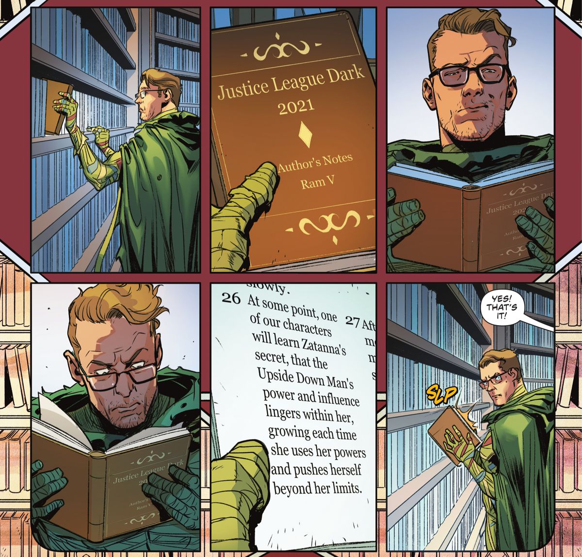 Ragman prende un libro intitolato