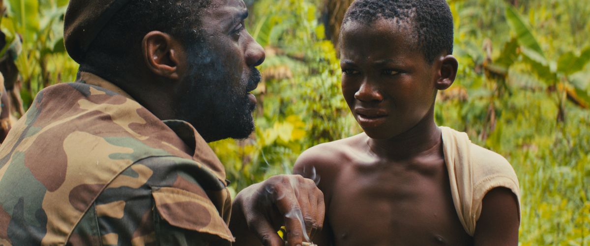 Beasts of No Nation: A child militia soldier speaks to Idris Elba’s general