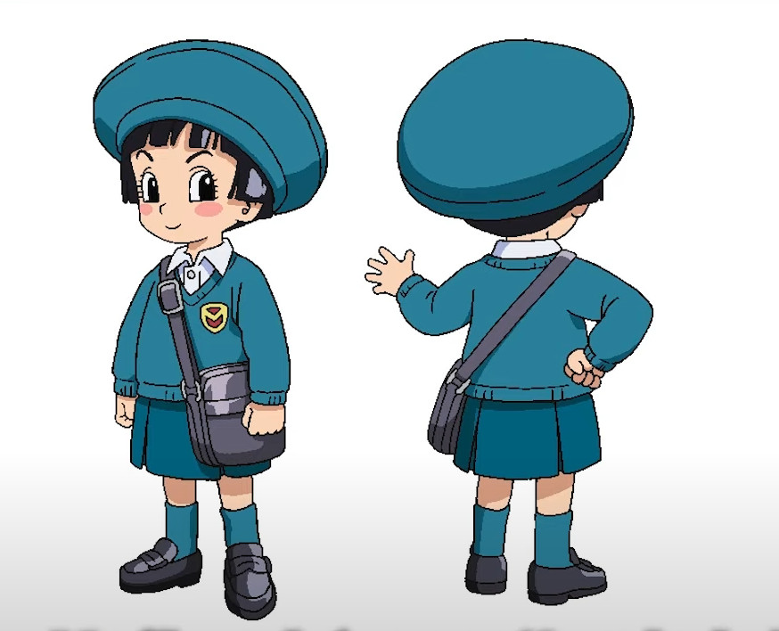Pan in uniforme da scuola materna di Dragon Ball Super: Superhero
